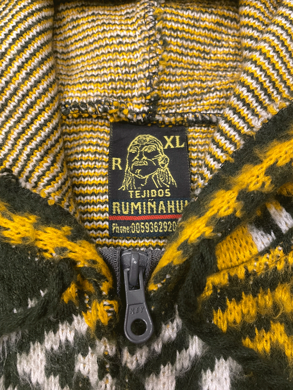 90's "RUMINAHUI" Green Bay Packers Zip Knit Hoodie
