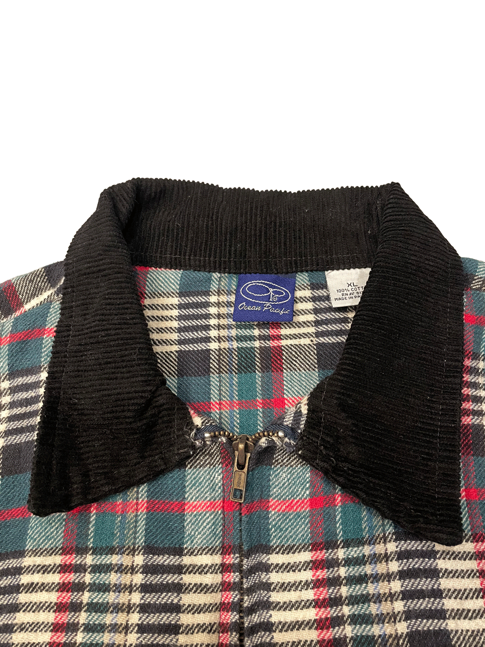 “Ocean Pacific” Full-zip Flannel Shirt Jacket