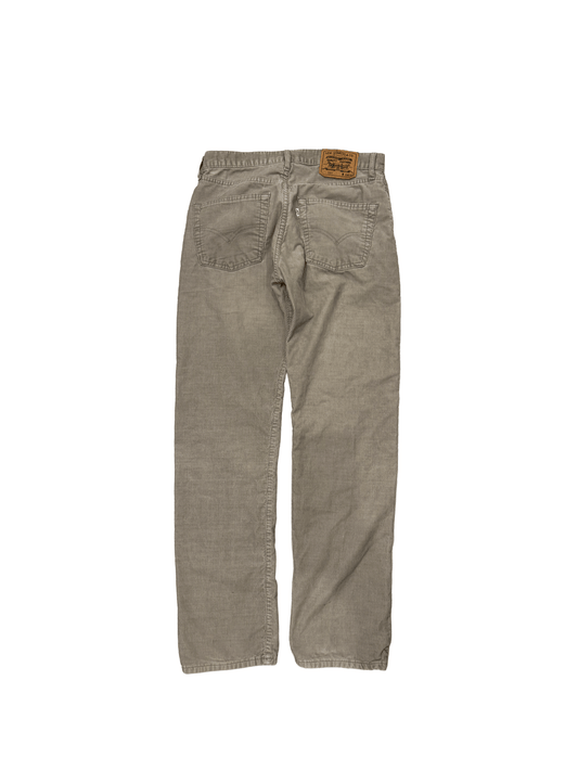 "Levi's 551" Straight Fit Light Grey Corduroy Pants