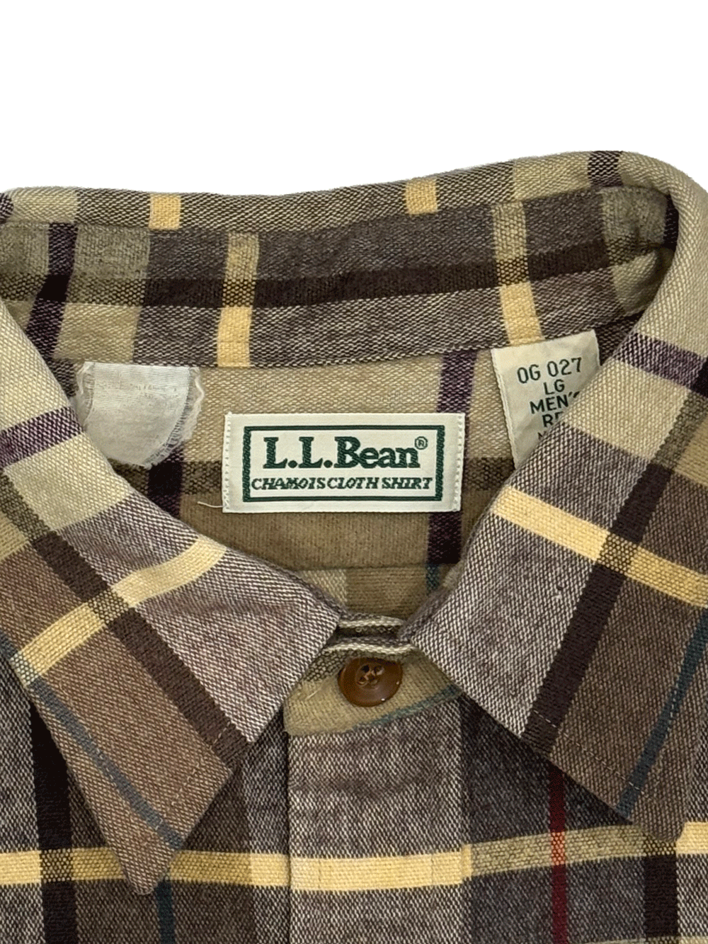 "L.L.Bean" Chamois Cloth Plaid Long Sleeve Shirt