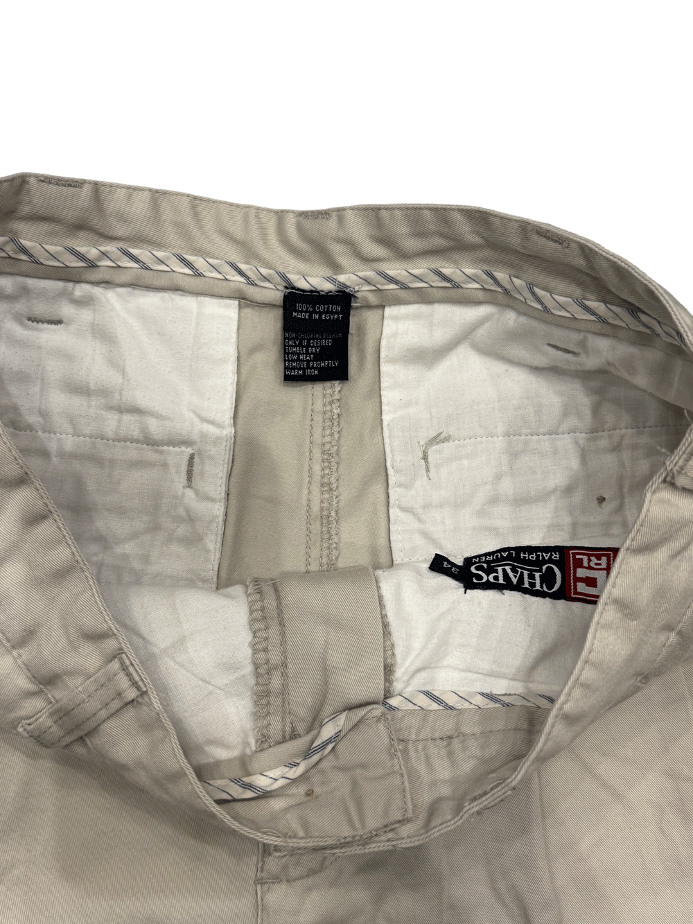 "CHAPS Ralph Lauren" W34 Cotton Chino Shorts