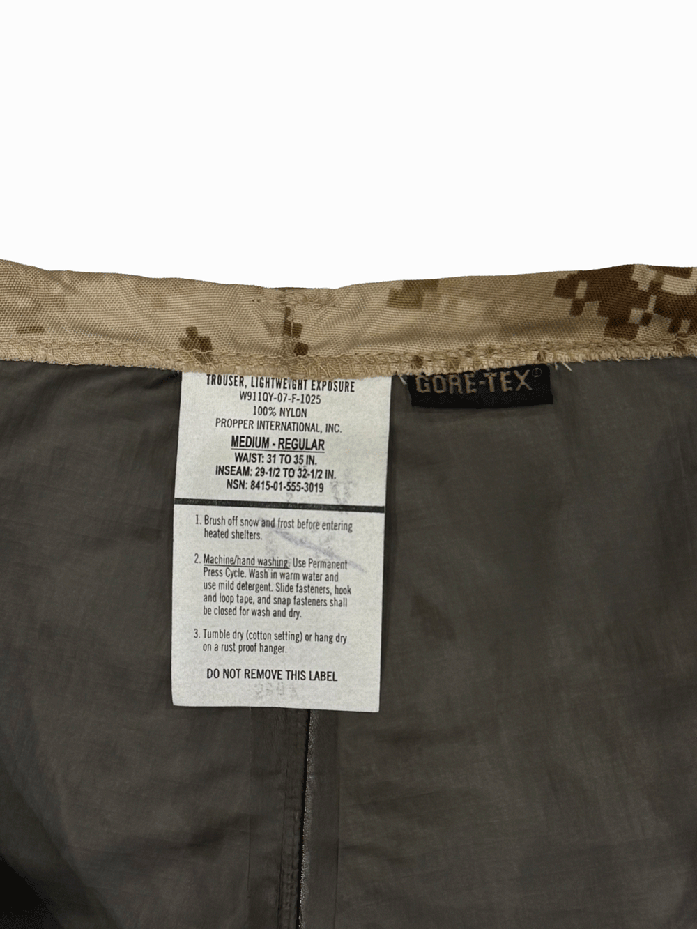 "USMC"Lightweight Exposure Pants Gore-Tex Desert MARPAT