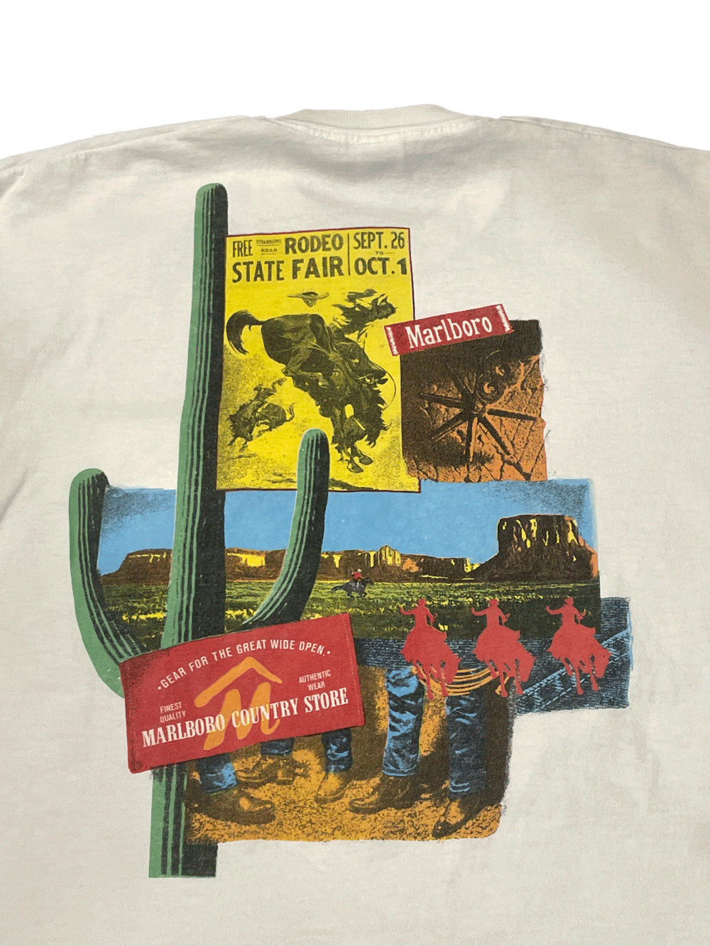 90's "Marlboro" Cowboy Rodeo Pocket T-Shirt
