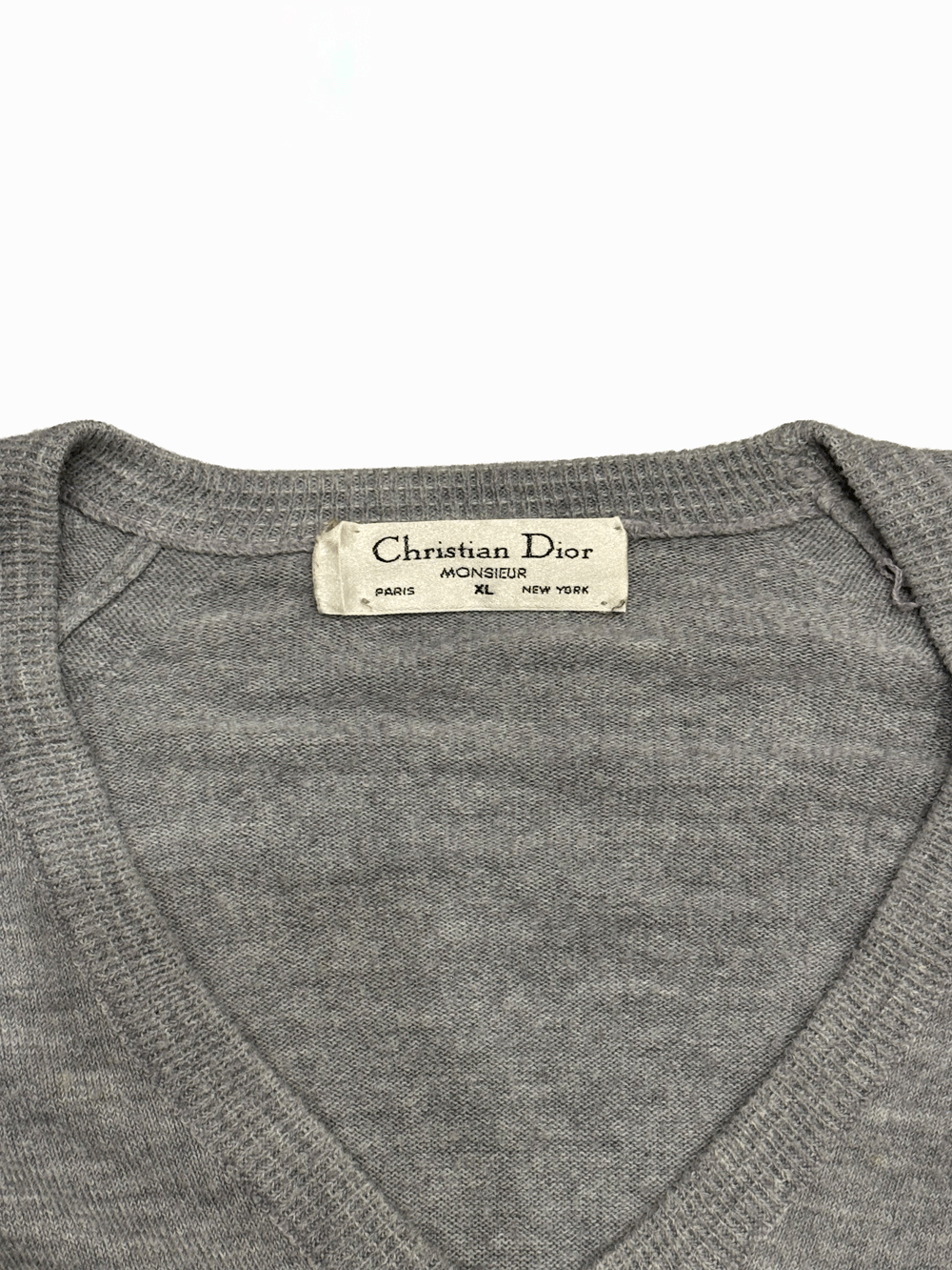 "Christian Dior MONSIEUR" V-Neck Knit Sweater