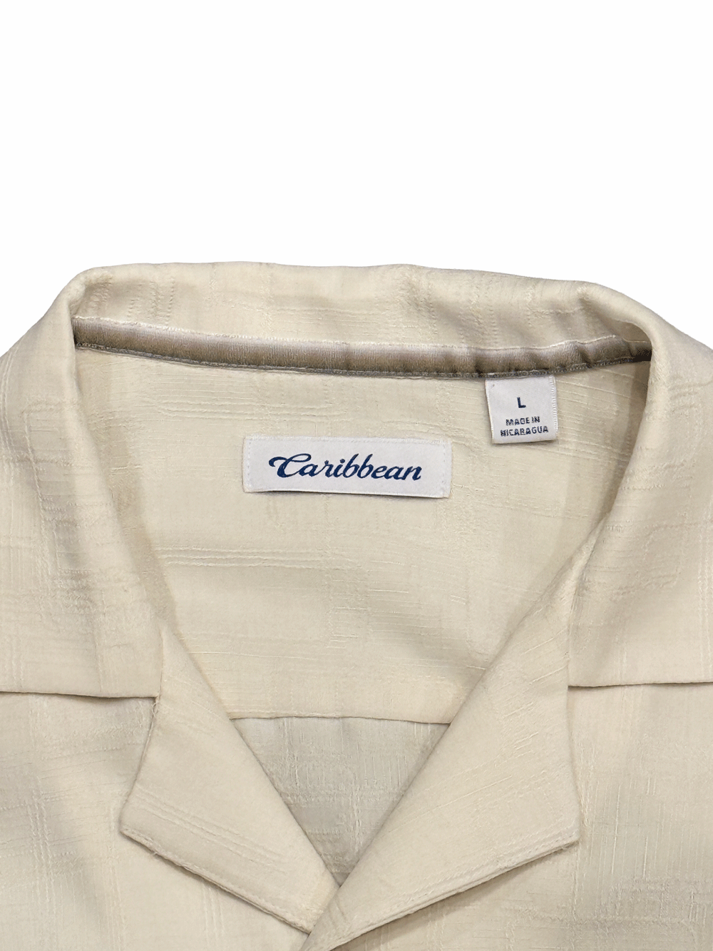 "Caribbean" Official Open Collar Beige Shirt