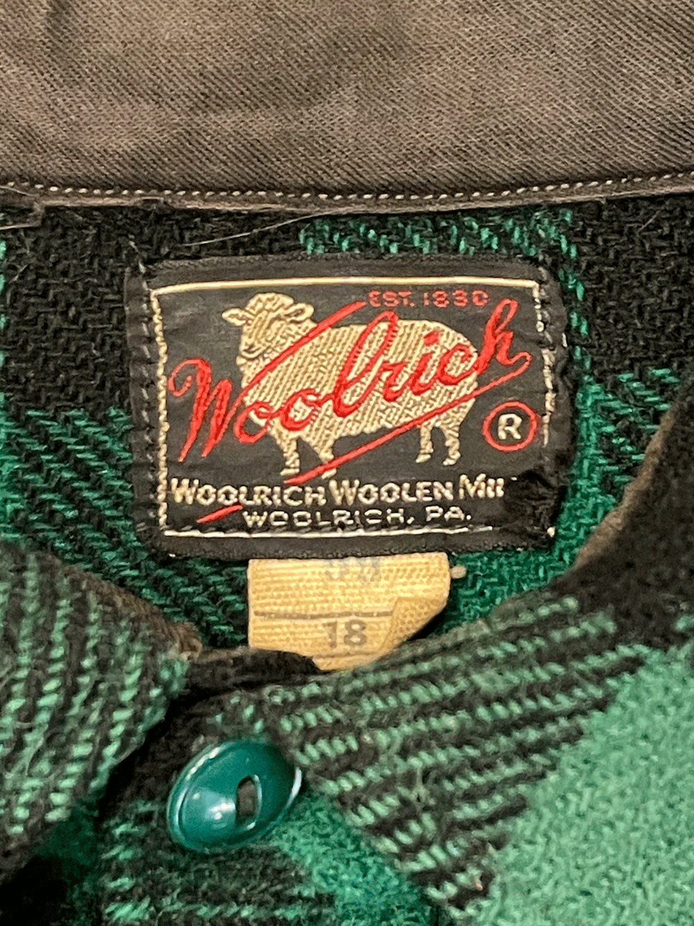 50'S "Woolrich" Wool Shirt