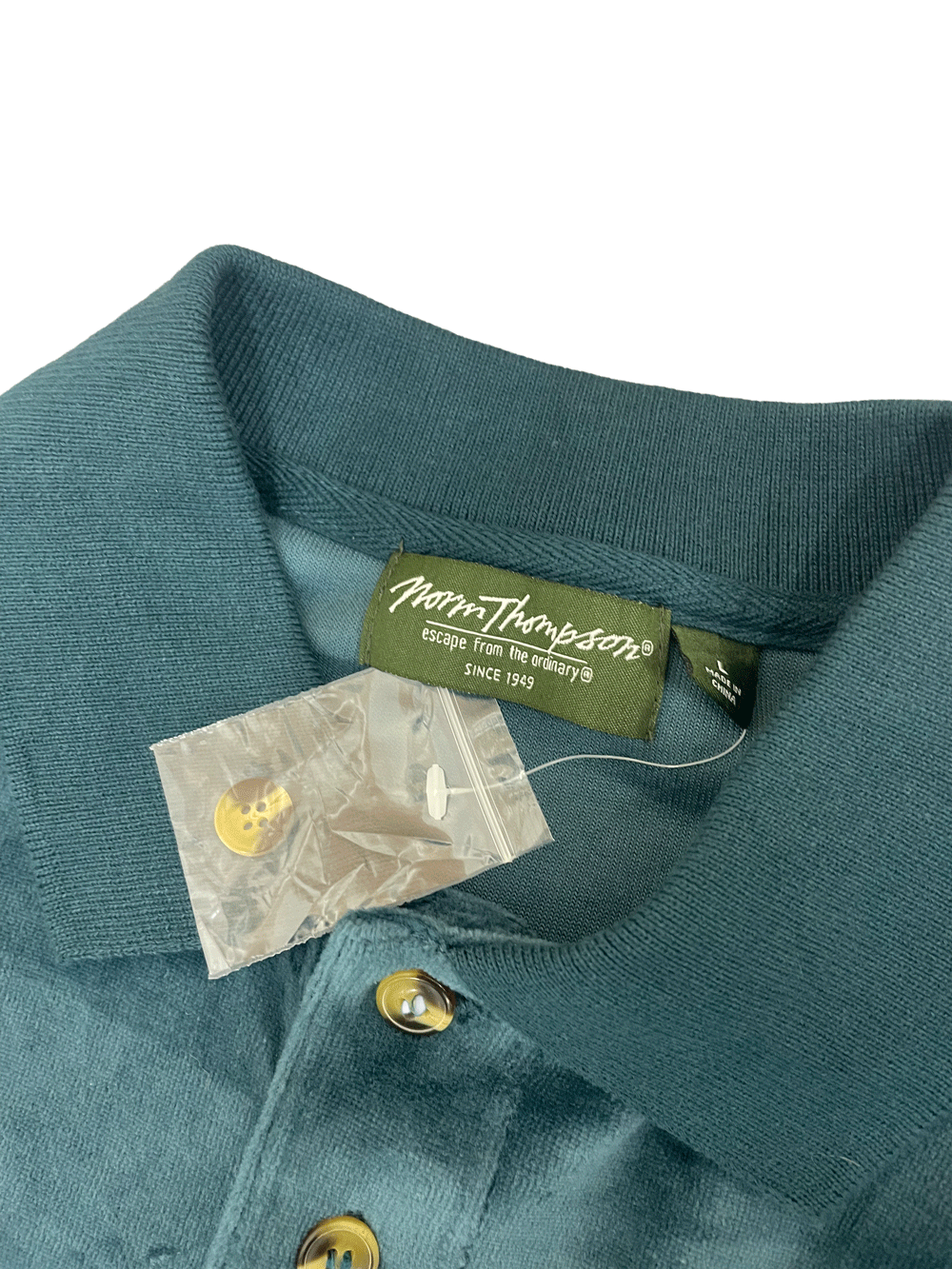 Norm Thompson VELOUR HALF BUTTON PULL OVER