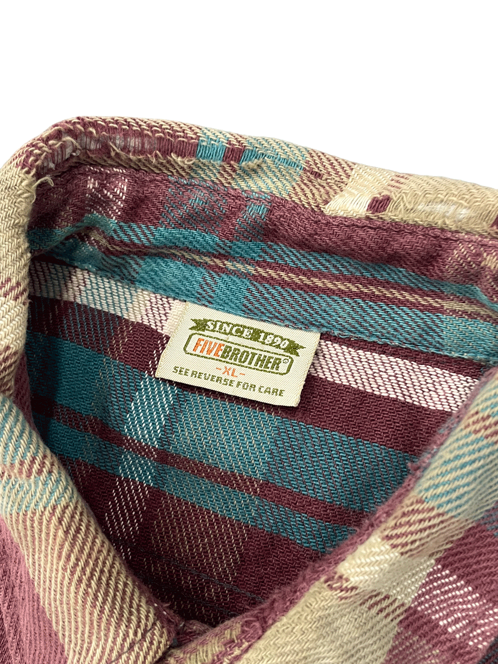 90'S FIVE BROTHER HEAVY FLANNEL SHIRT