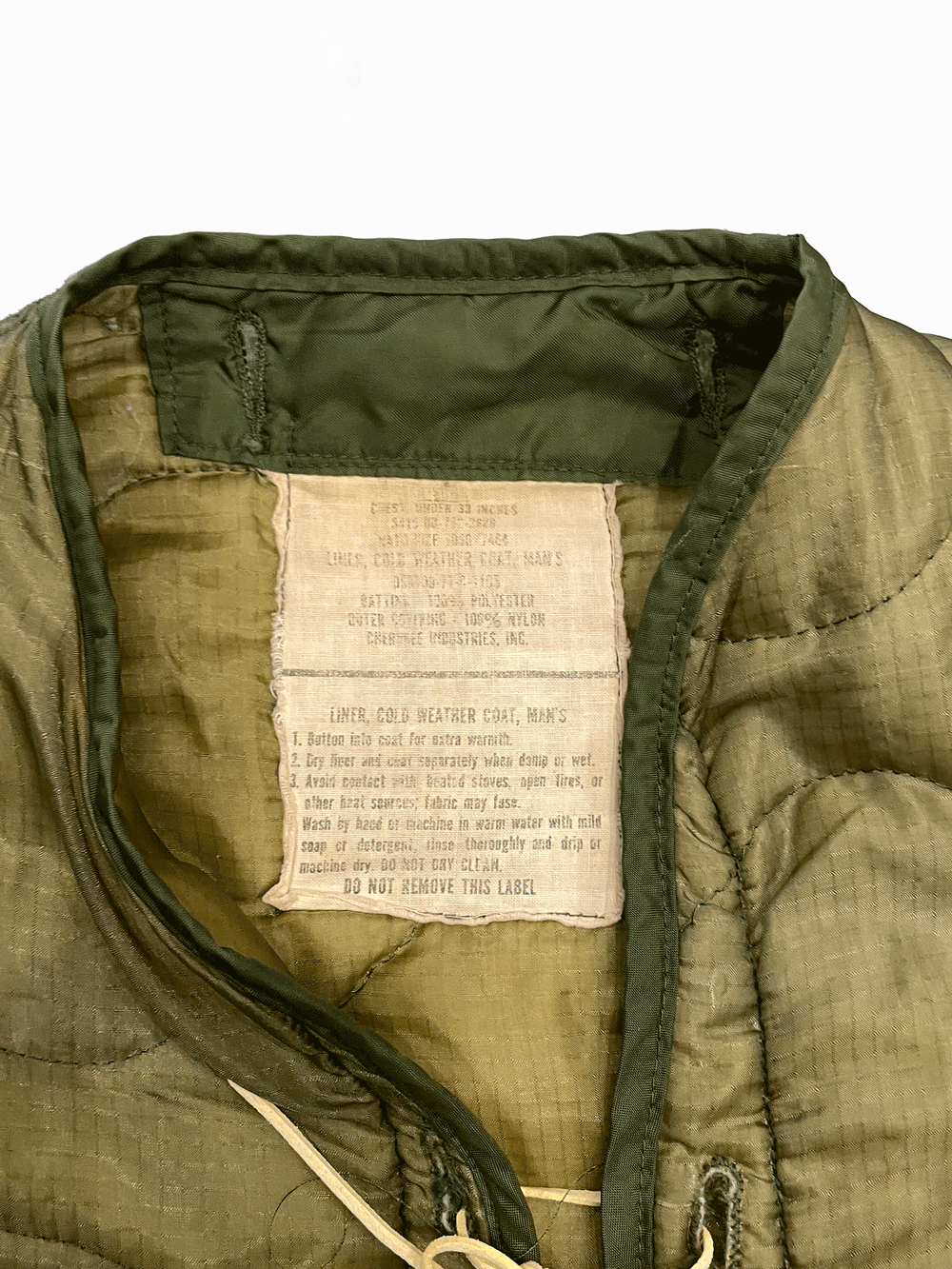 80's "US ARMY" M-65 Quilted Liner Jacket