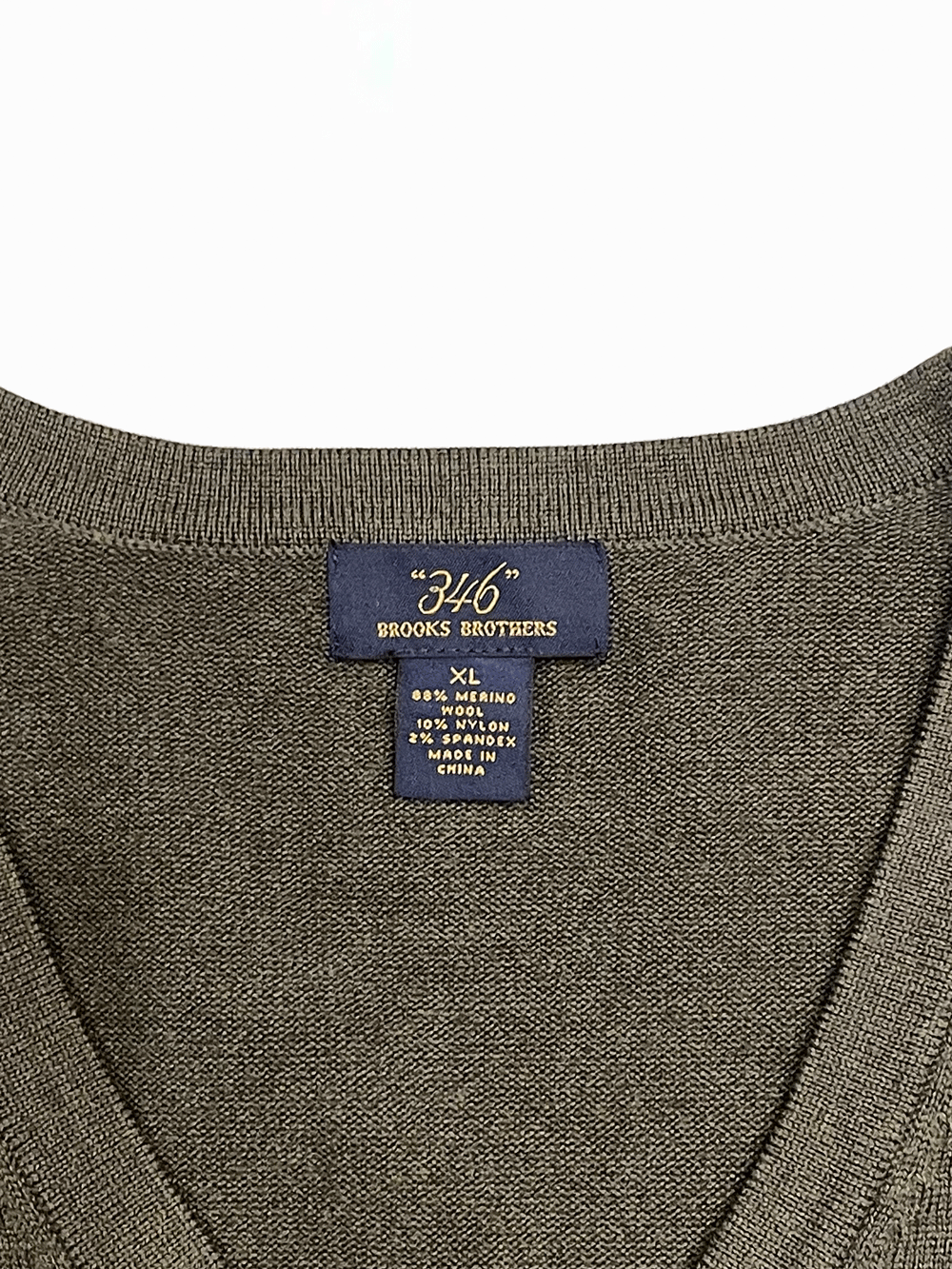 "346 BROOKS BROTHERS" Merino Wool V-Neck Sweater