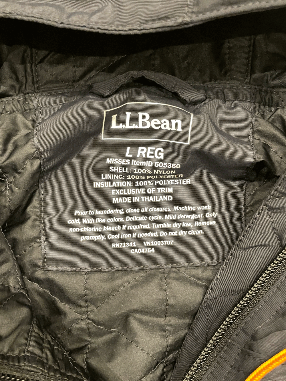 "L.L.Bean" Insulated Nylon Anorak Jacket