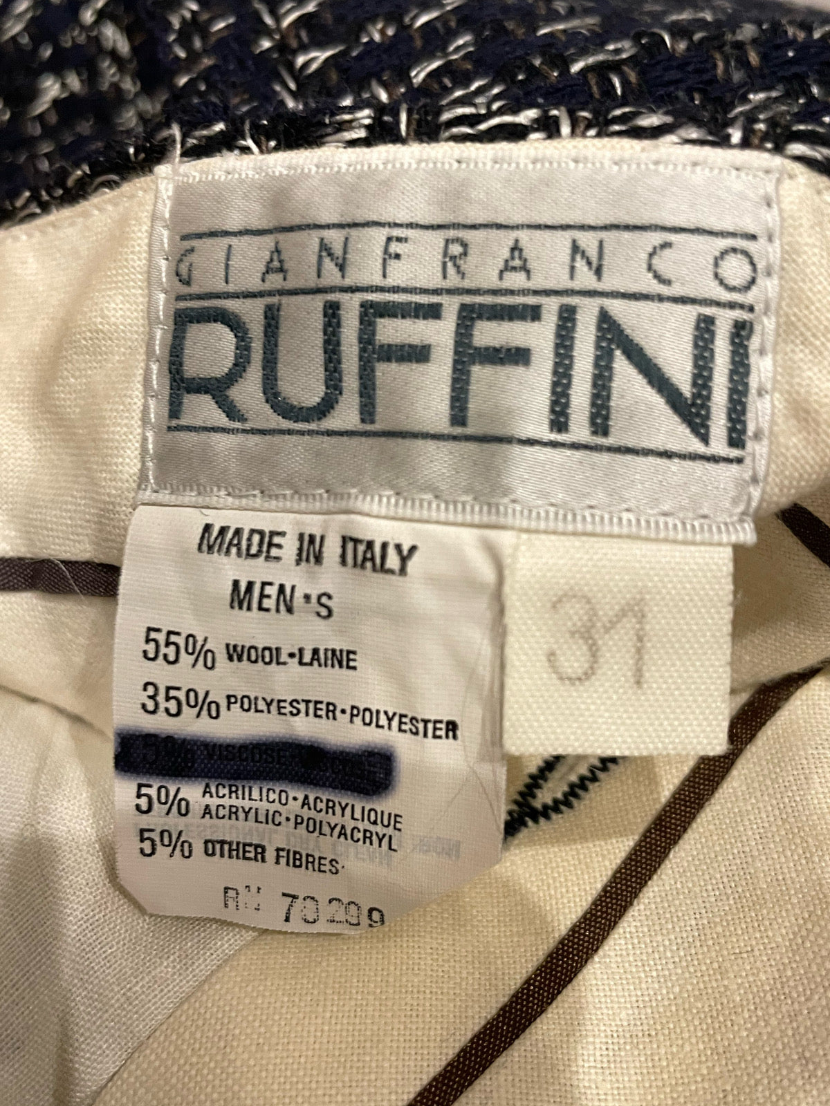80'S "GIANFRANCO RUFFINI" WOOLBLEND PLAETED PANTS