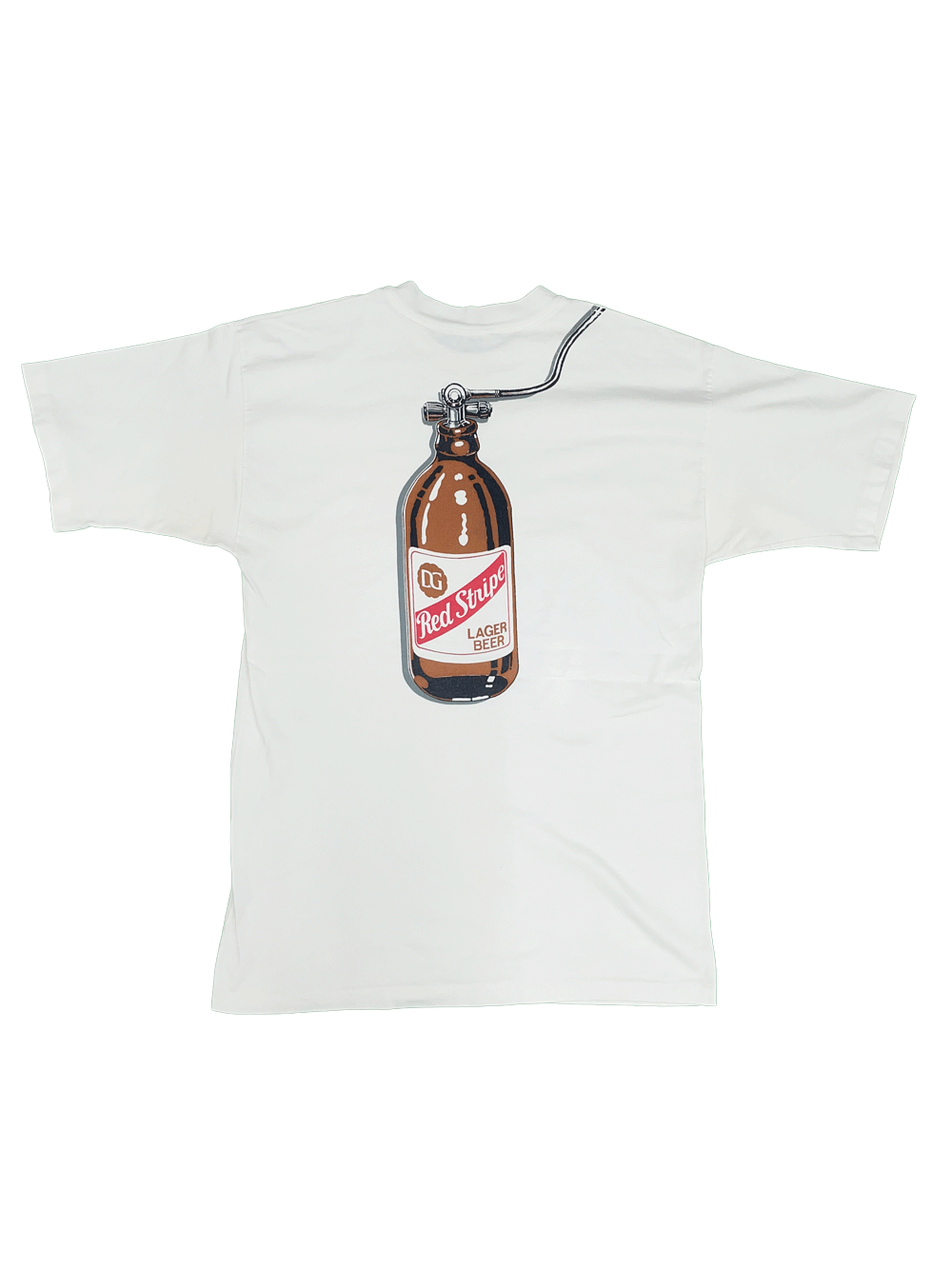 RED STRIPE LAGER BEER T-SHIRT Made in JAMAICA
