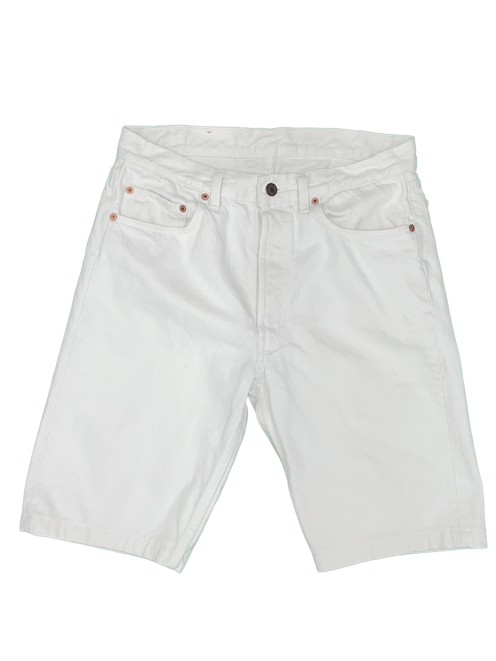 LEVIS 501 WHITE SHORTS