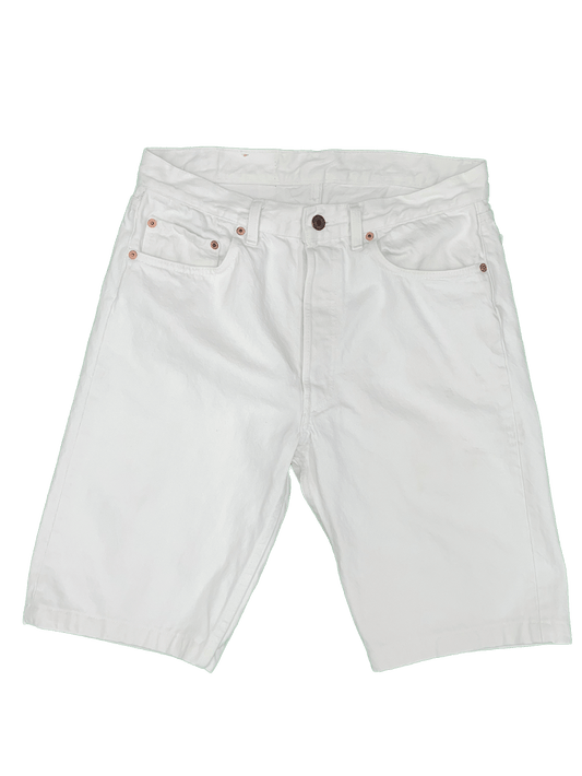 LEVIS 501 WHITE SHORTS