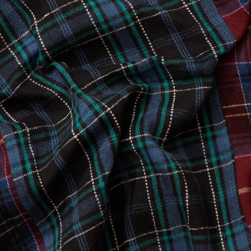 "Andrew Miami" Patchwork Flannel Shirt