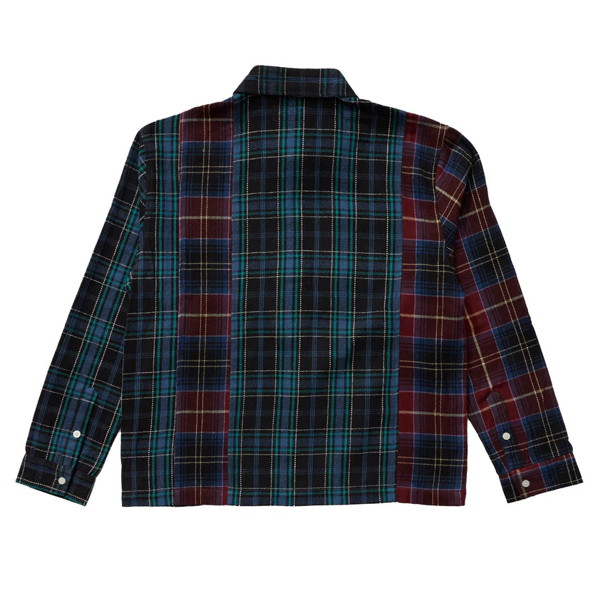 "Andrew Miami" Patchwork Flannel Shirt