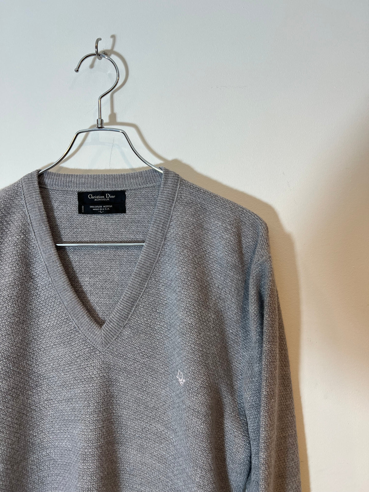 "Christian Dior" Monsieur Acrylic V-Neck Sweater