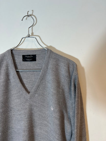 "Christian Dior" Monsieur Acrylic V-Neck Sweater
