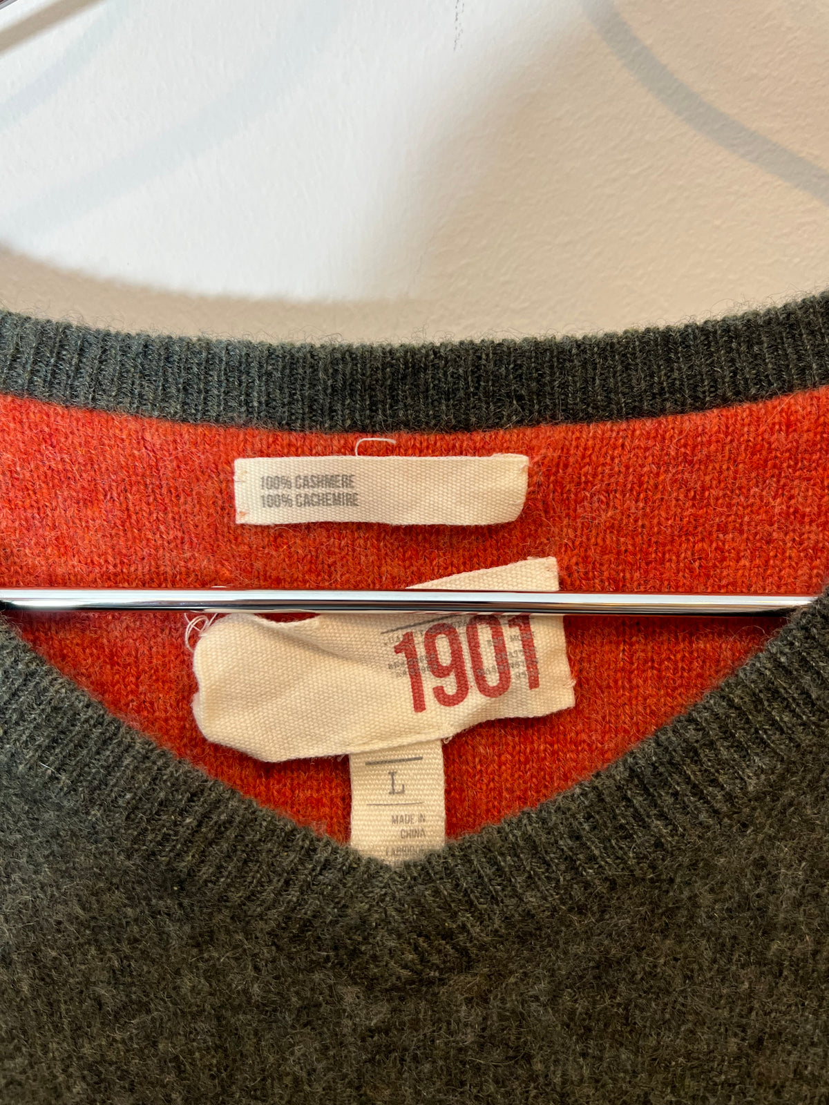 "1901 Nordstrom" 100% Cashmere V-Neck Sweater