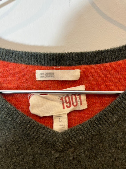"1901 Nordstrom" 100% Cashmere V-Neck Sweater