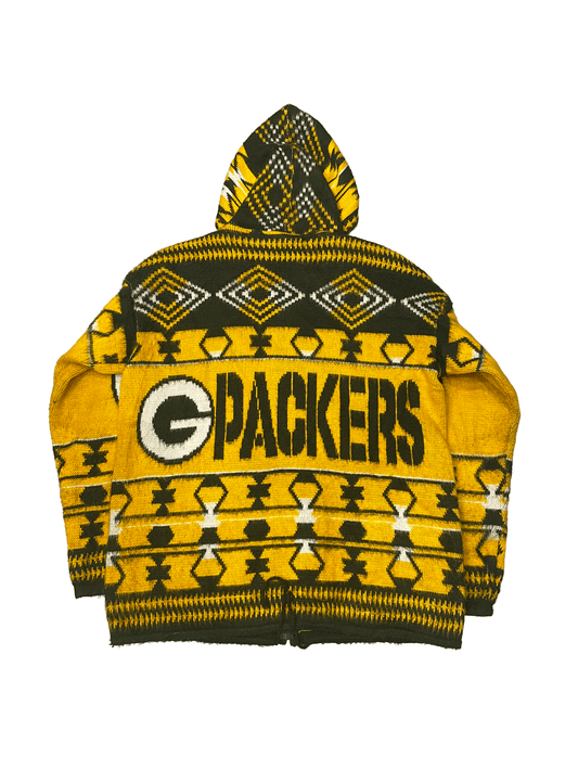 90's "RUMINAHUI" Green Bay Packers Zip Knit Hoodie