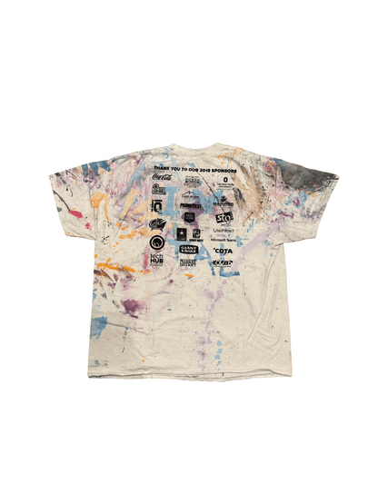 "BUCK-I-FRENZY" Coca-Cola All-Over Paint T-Shirt