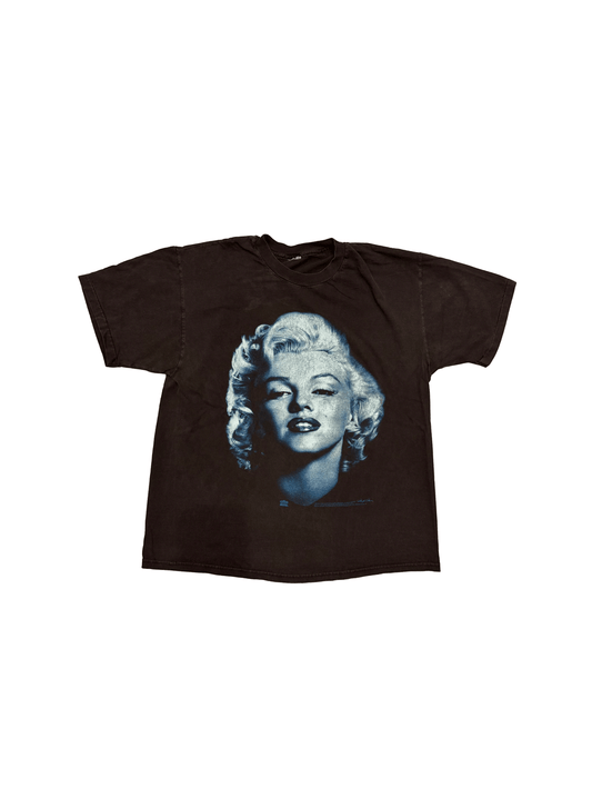90's "Marilyn Monroe" Blue Portrait Graphic T-Shirt