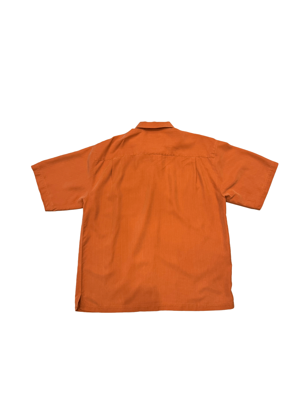 "haggar" Silk Blend Orange Short Sleeve Shirt