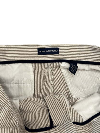 "John Ashford" Seersucker Stripe Pleated Shorts