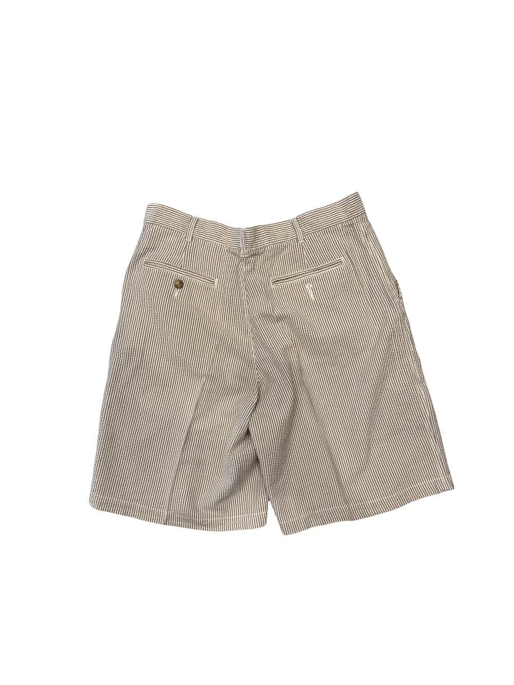 "John Ashford" Seersucker Stripe Pleated Shorts