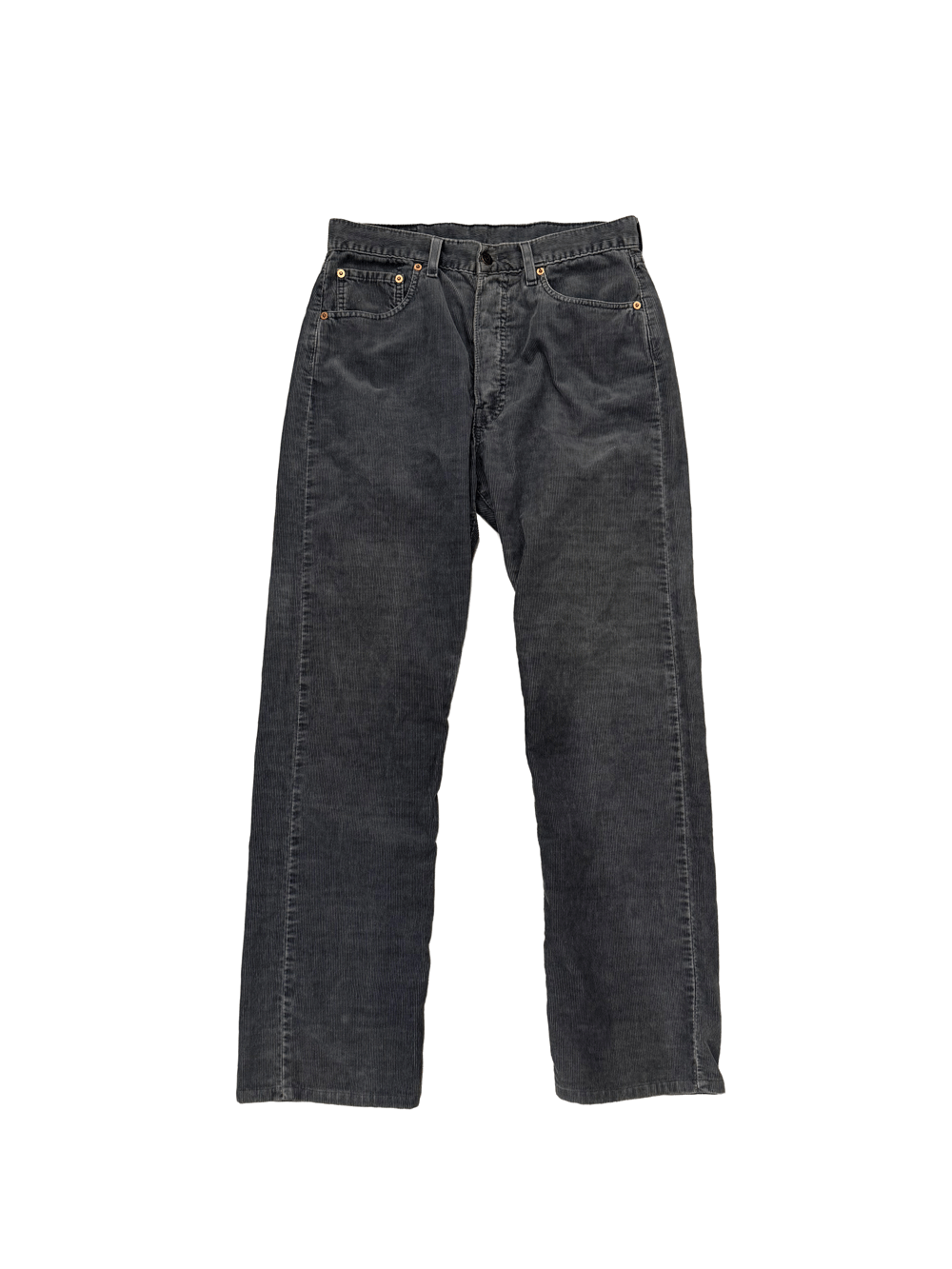 "Levi's 551" Straight Fit Charcoal Grey Corduroy Pants