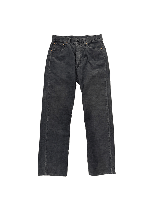 "Levi's 551" Straight Fit Charcoal Grey Corduroy Pants