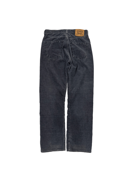 "Levi's 551" Straight Fit Charcoal Grey Corduroy Pants