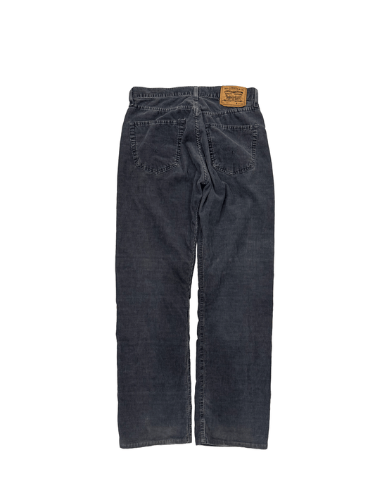 "Levi's 551" Straight Fit Charcoal Grey Corduroy Pants
