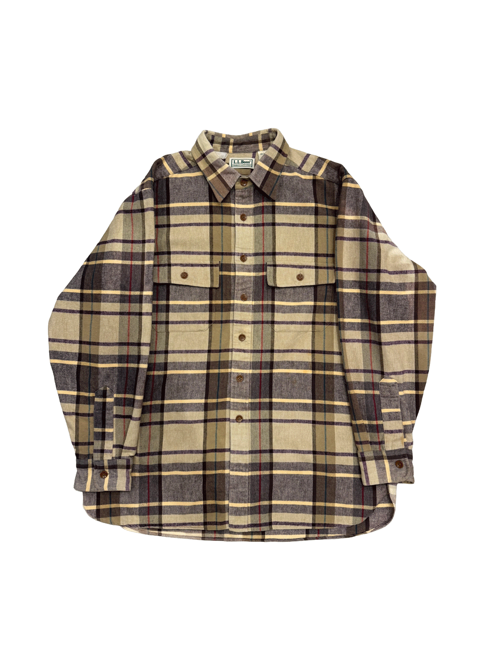 "L.L.Bean" Chamois Cloth Plaid Long Sleeve Shirt