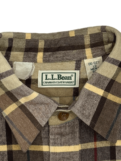 "L.L.Bean" Chamois Cloth Plaid Long Sleeve Shirt