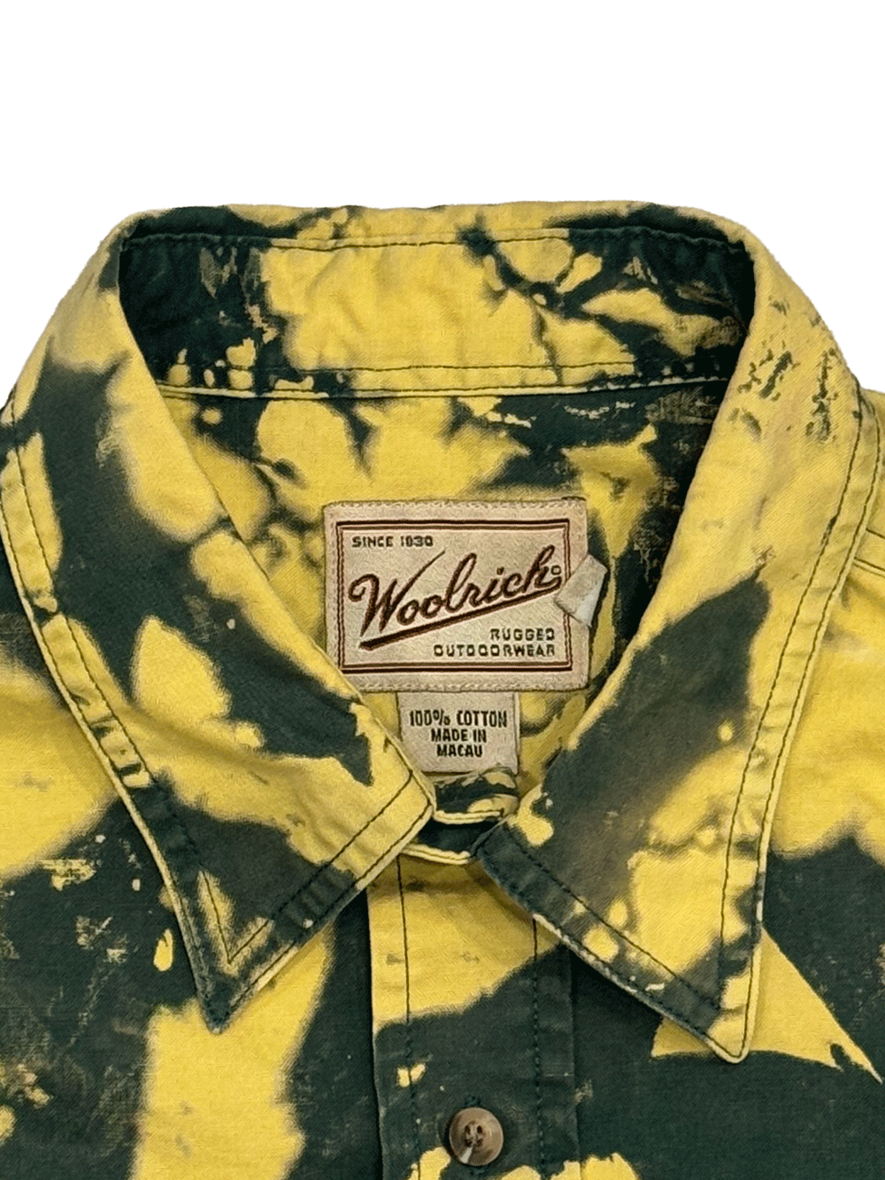 "Woolrich" Macau Made Bleach Tie-Dye Shirt