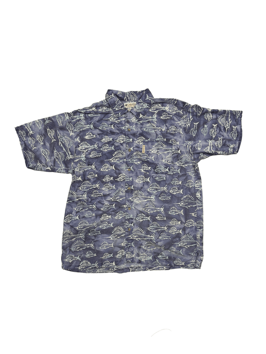 "Columbia" Sailfish Pattern Fish Graphic Shirt