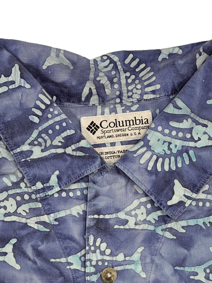 "Columbia" Sailfish Pattern Fish Graphic Shirt