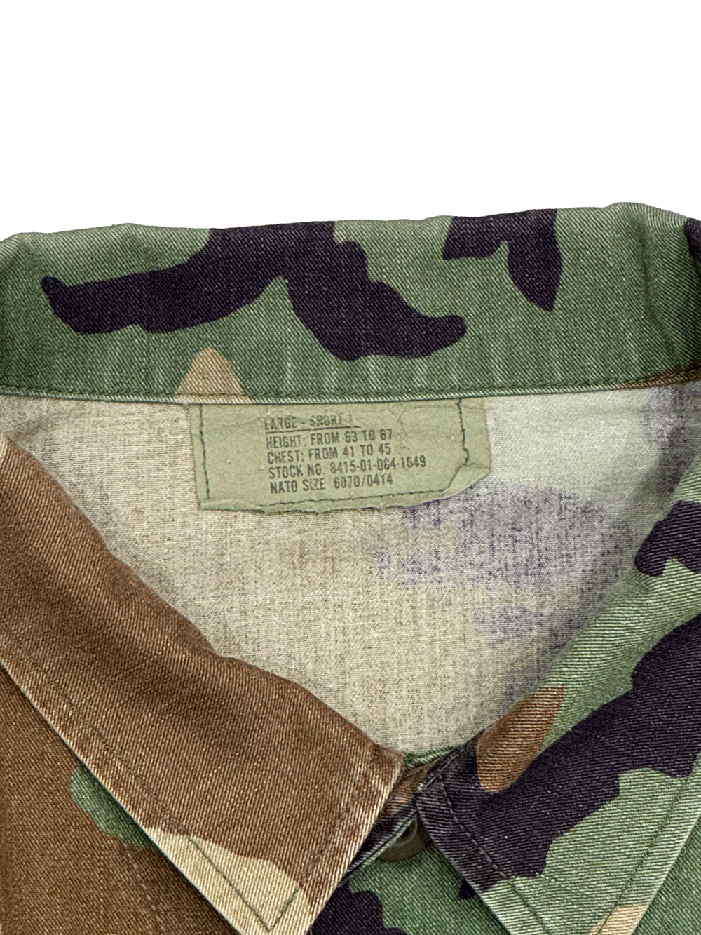 "US MILITARY" Woodland Camo BDU Jacket