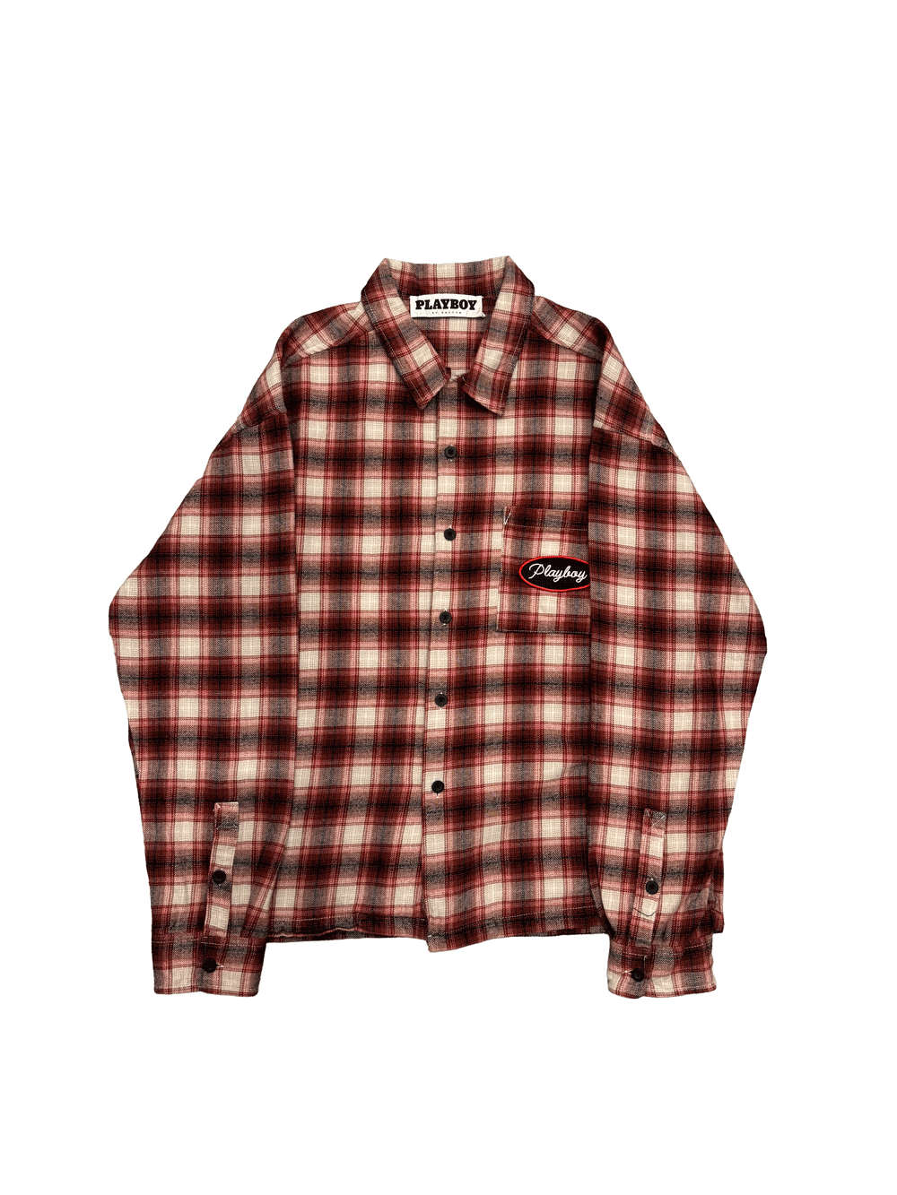 "PLAYBOY" Red Ombre Check Shirt