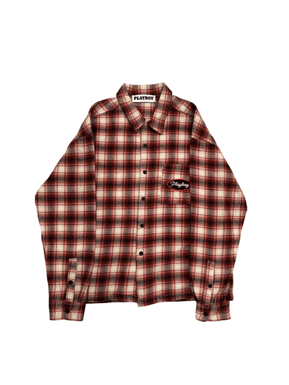 "PLAYBOY" Red Ombre Check Shirt