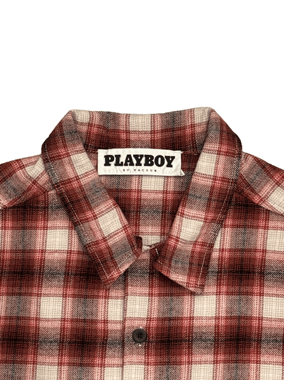 "PLAYBOY" Red Ombre Check Shirt