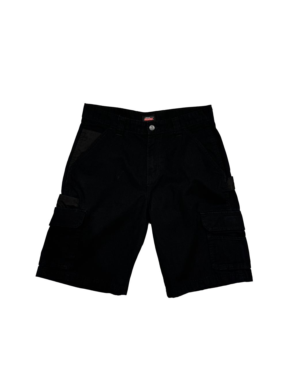 "GENUINE Dickies" Black Cargo Shorts Inner Logo Detail