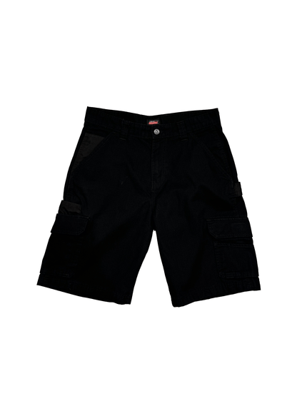 "GENUINE Dickies" Black Cargo Shorts Inner Logo Detail