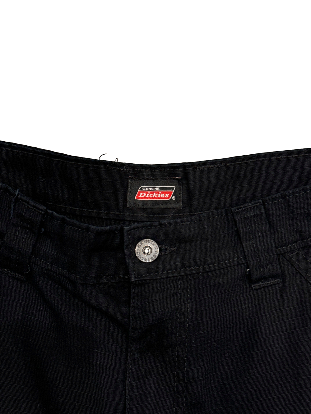 "GENUINE Dickies" Black Cargo Shorts Inner Logo Detail