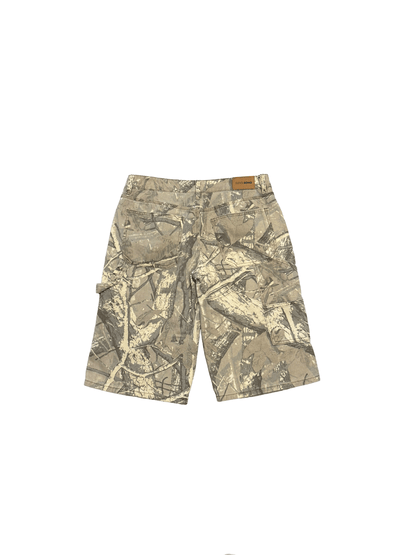 "LOVE SOHO" Real Tree Camo Multi-Pocket Painter Shorts