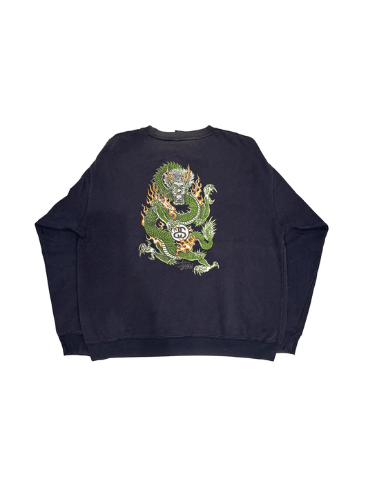 90's "Stussy" Back Print Sweat