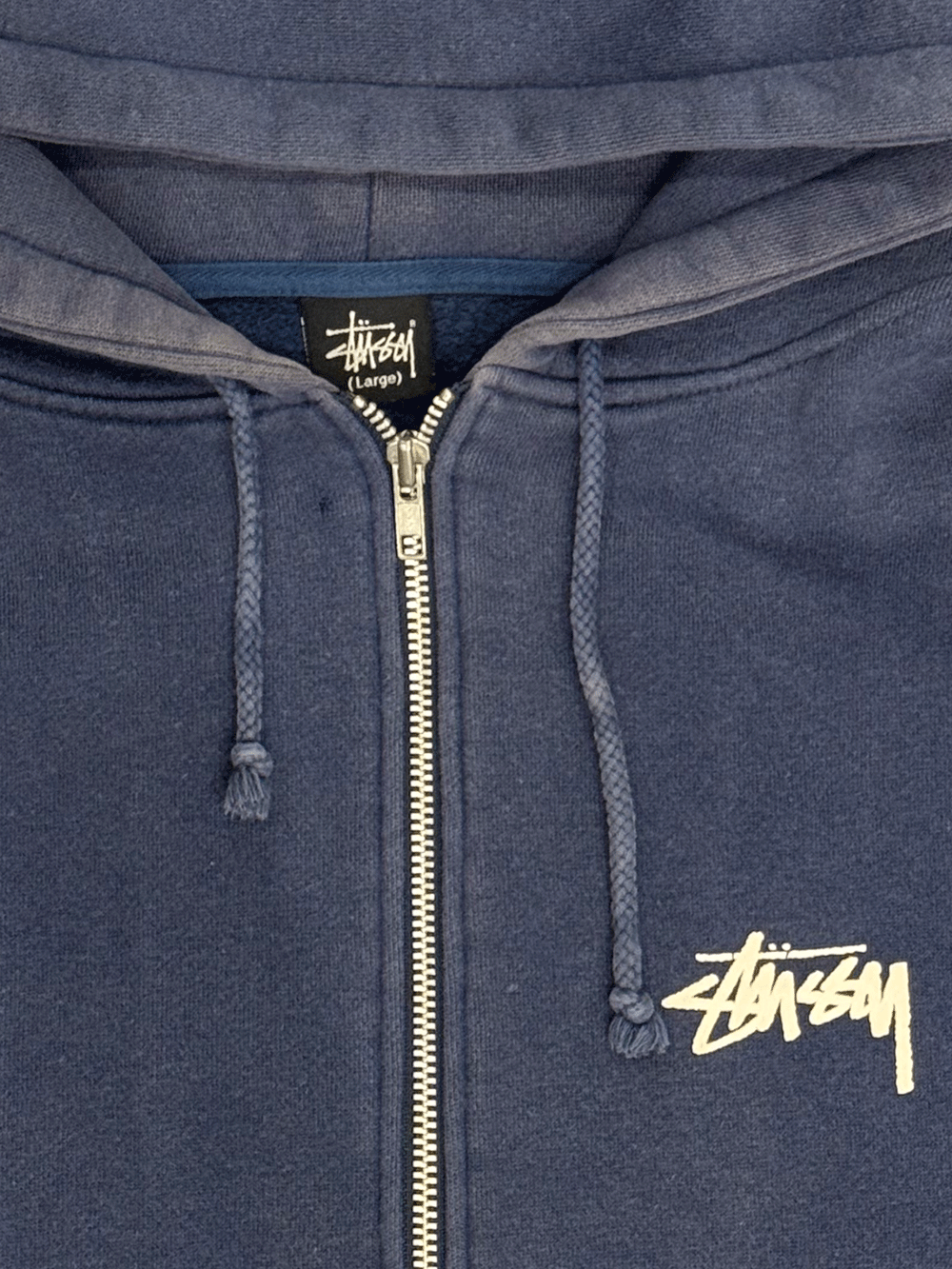 90’s~00’s "Stussy" 8Ball Back Print Zip Hoodie